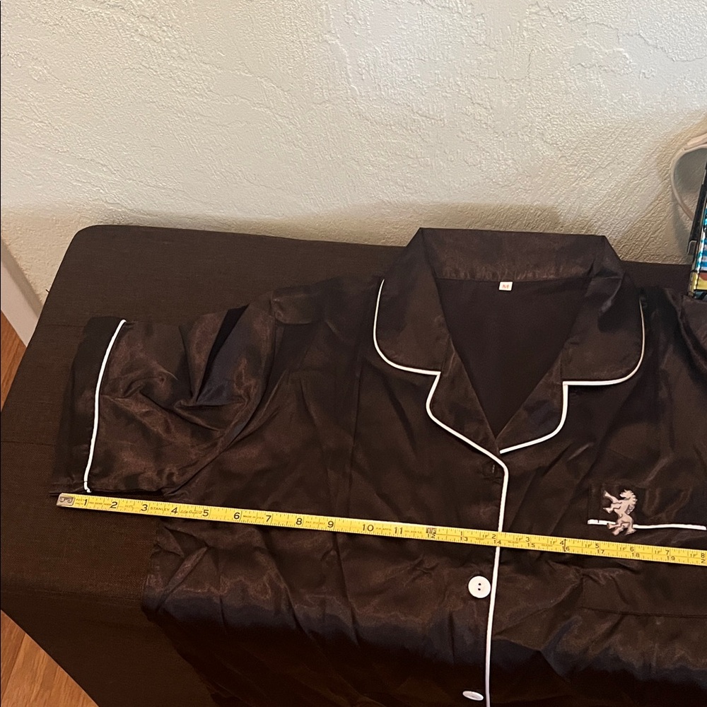 # 0711+ Women Black Satin Pajama Set - Picture 9 of 10